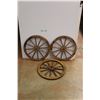 (3) Wooden Wheels 23''