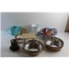 Image 4 : Planters, Metal Bowls, Small Bucket, Napkin Holder and Candle Stand