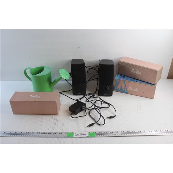 (2) Bose Speakers - As Is, Watering Can and (3) Nail Polish Cases