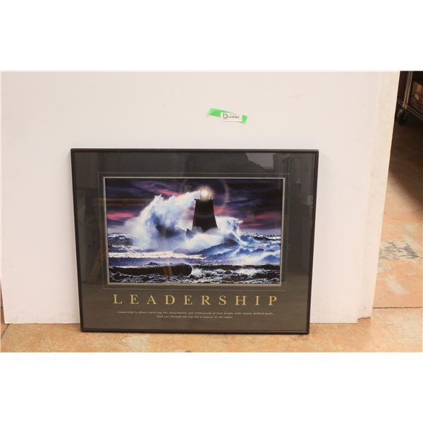 *Framed Lighthouse Art Print 30'' x 24''