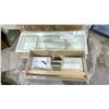 Image 2 : 3 DRAWER MIRRORED GLASS TOP DISPLAY TOP & 2 DRAWER VANITY CABINET