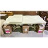 Image 2 : ORNATE DINING TABLE 90" X 42" X 30" WITH LEAF (24") & 6 DINING CHAIRS (CHAIRS UNASSEMBLED)