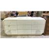 Image 1 : MICHAEL AMINI OCTAGONAL VELVET LINED LA RACHELLE MEDIUM CHAMPAGNE 9 DRAWER DRESSER 75" X 18" X 34"