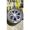 Image 2 : SET OF 2 NITTO NT421Q 285/45R22 114V TIRES ON CADILLAC METAL RIMS