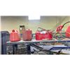 Image 2 : SHELF OF ASSORTED FUEL CANS & FUEL PUMP