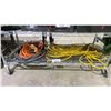 Image 1 : SHELF OF ASSORTED EXTENSION CORDS & HIGH PRESSURE HOSE