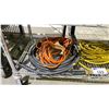 Image 2 : SHELF OF ASSORTED EXTENSION CORDS & HIGH PRESSURE HOSE