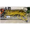 Image 3 : SHELF OF ASSORTED EXTENSION CORDS & HIGH PRESSURE HOSE