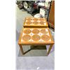 Image 1 : PAIR OF MID CENTURY MODERN TEAK WITH TILE TOPS END TABLE SET