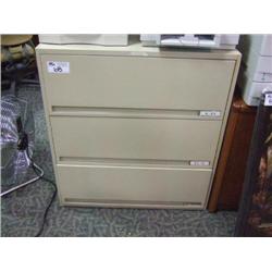 Cream  3 Drawer Lateral File Cabinet