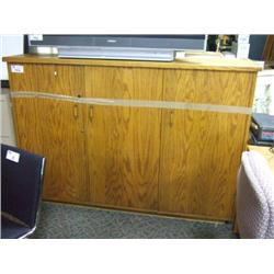 Golden Oak 51" 3 Door Cabinet