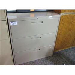 Taupe 3 Drawer 36  Lateral File Cabinet