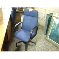 2 Blue Hi Back Task Chairs