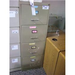 Cream 4 Drawer Legal Vertical File Cabinet