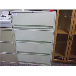 Cream  4 Drawer Lateral File Cabinet