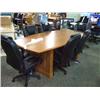 Image 1 : Golden Oak 8 Ft Traditional Boardroom Table