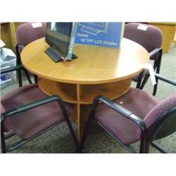 Golden Oak  36" Round Conference Table