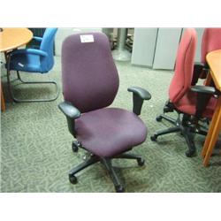 Purple Hi Back Ergo Gas Lift Task Chair