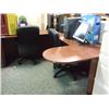 Image 1 : Deep Cherry U-shape Bullet Top Executive Desk