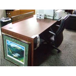 Deep Cherry Bowfront Desk