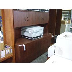 Deep Cherry Credenza With Hutch