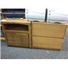 Image 1 : 2 Pieces Oak Office Furniture