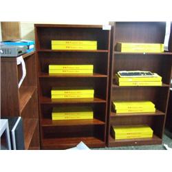 Deep Cherry 5ft Bookcase