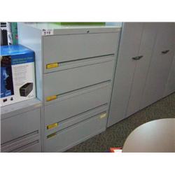 Grey 4 Drawer Lateral File Cabinet