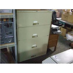 Beige 4 Drawer Lateral File Cabinet