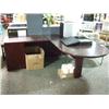 Image 1 : Mahogany P-top L-shape Desk