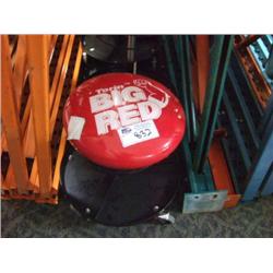 3 Big Red Work Stools