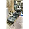 Image 1 : ITALIAN LEATHER LOUNGE CHAIR AND OTTOMAN, BLACK/ROSEWOOD