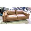 Image 1 : BROWN LEATHER SOFA