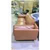 Image 2 : BROWN LEATHER SOFA