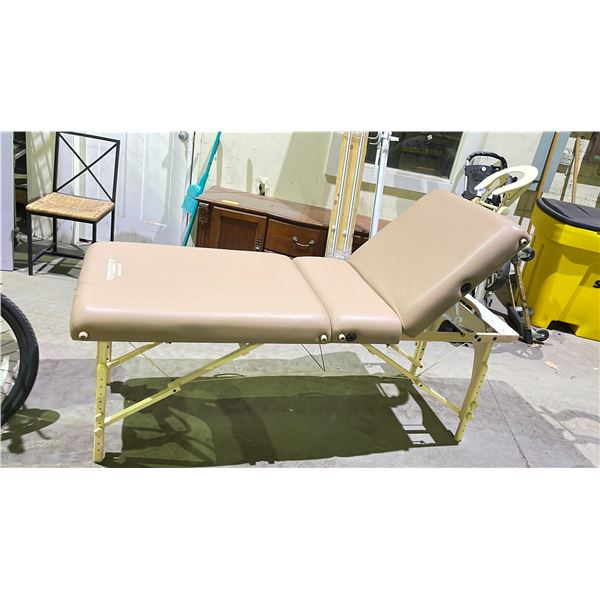 MASTER MASSAGE TABLE WITH ACCESSORIES: ATTACHABLE ARMS, EAR, NECK AND LEGS PILLOW