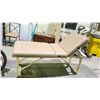 Image 1 : MASTER MASSAGE TABLE WITH ACCESSORIES: ATTACHABLE ARMS, EAR, NECK AND LEGS PILLOW