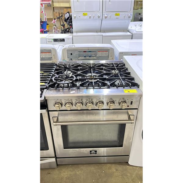 FORNO STAINLESS STEEL GAS TOP STOVE WITH ELECTRIC OVEN