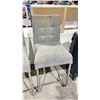 Image 3 : 2 STAINLESS STEEL & FABRIC BAR STOOLS