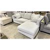 Image 2 : 2-PC FABRIC SECTIONAL SOFA WITH CHAISE (CLEANING REQUIRED)