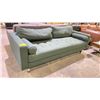 Image 1 : GREEN TUFTED FABRIC SOFA