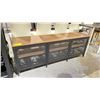 Image 1 : MODERN WOOD & METAL 3 DOOR CABINET/TV STAND 59" X 14" X 21"