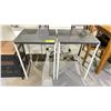 Image 1 : PAIR OF METAL END TABLES 20" X 17" X 28"