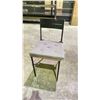 Image 3 : METAL & WOOD DINING TABLE 43.5" X 26.5" X 29.5" WITH 4 DINING CHAIRS