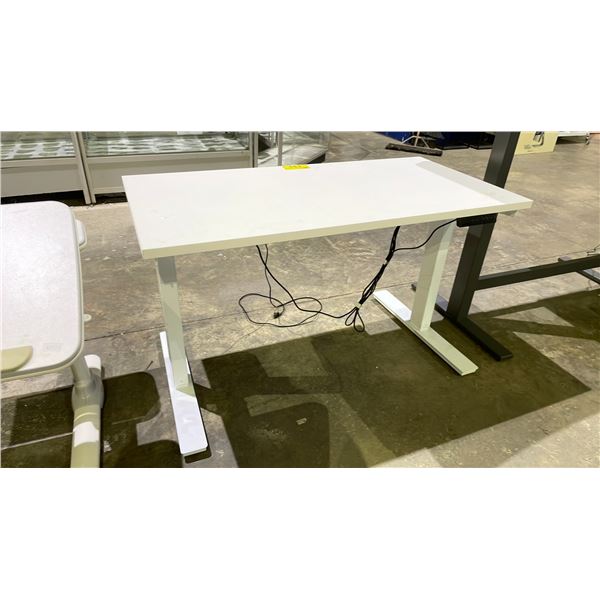 ELECTRIC HEIGHT ADJUSTABLE DESK WITH POWER CORD (UNKNOWN WORKING CONDITION, SHOWS CODE E00)