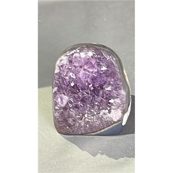 AMETHYST GEODE POLISHED APPROX 3.3" RETAIL $800