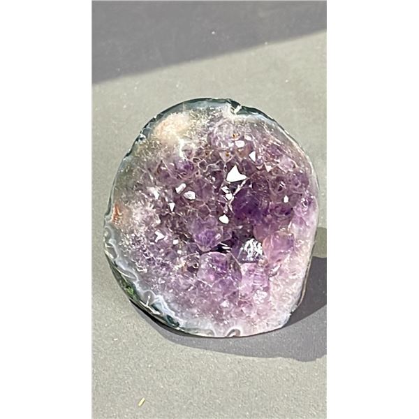 AMETHYST GEODE POLISHED APPROX 2.5" RETAIL $600