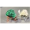 Image 2 : GREEN TOURMALINE IN MATRIX RETAIL $380 AND VELVET MALACHITE RETAIL $350