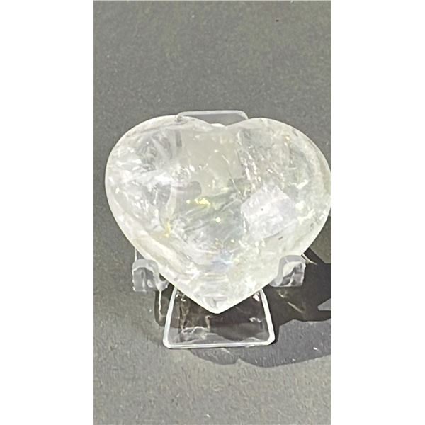 CLEAR QUARTZ HEART APPROX 2.3  RETAIL $250