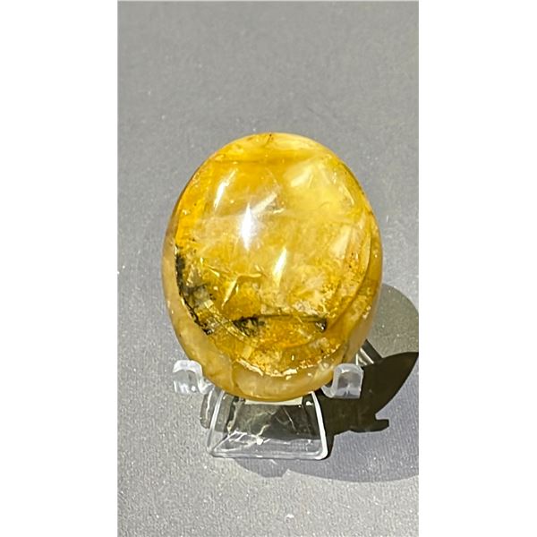 YELLOW HEALER PALM STONE APPROX 2.5" RETAIL $350
