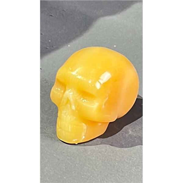 HONEY CALCITE SKULL RETAIL $200